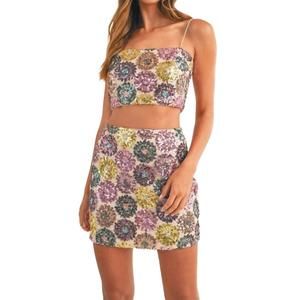 Floral Multicolor Skirt Set